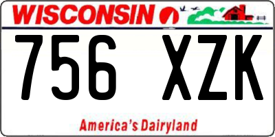WI license plate 756XZK