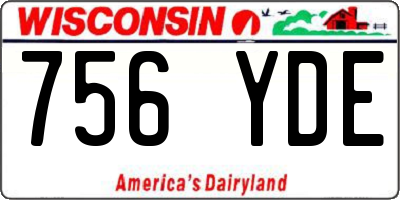 WI license plate 756YDE