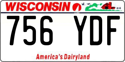 WI license plate 756YDF