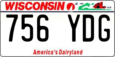 WI license plate 756YDG