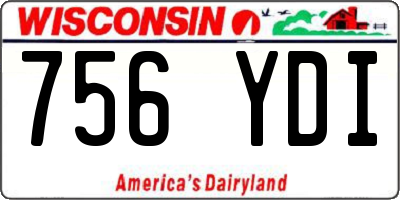 WI license plate 756YDI