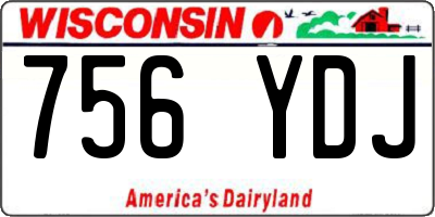 WI license plate 756YDJ
