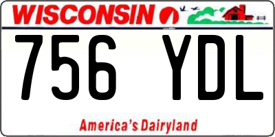 WI license plate 756YDL