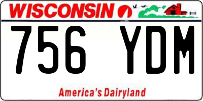 WI license plate 756YDM