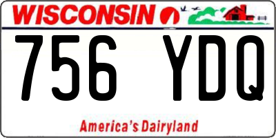 WI license plate 756YDQ