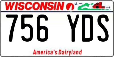 WI license plate 756YDS