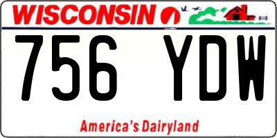 WI license plate 756YDW