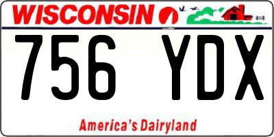 WI license plate 756YDX
