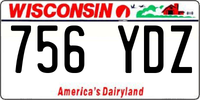 WI license plate 756YDZ