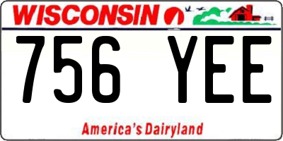 WI license plate 756YEE
