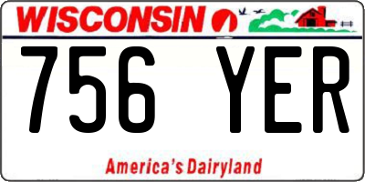 WI license plate 756YER