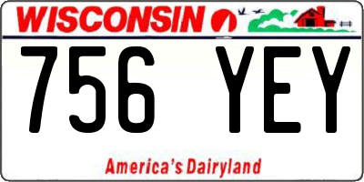 WI license plate 756YEY