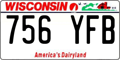 WI license plate 756YFB