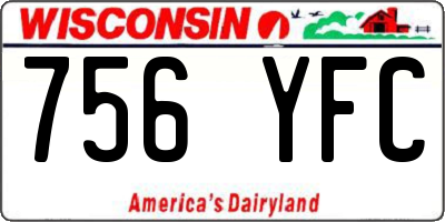 WI license plate 756YFC