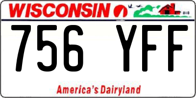WI license plate 756YFF