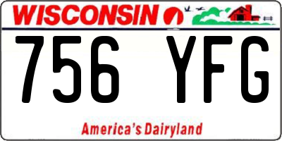 WI license plate 756YFG