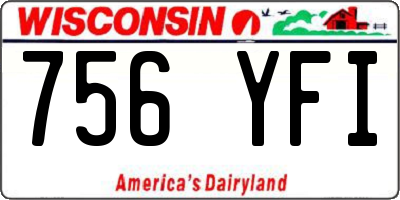 WI license plate 756YFI