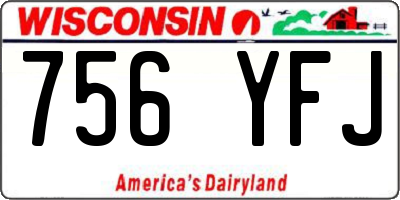 WI license plate 756YFJ