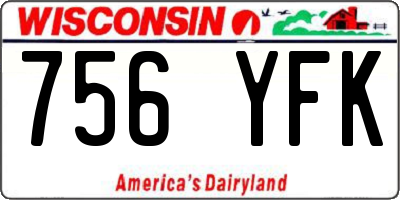 WI license plate 756YFK