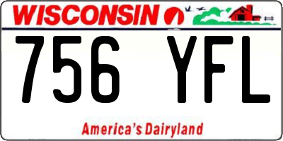 WI license plate 756YFL