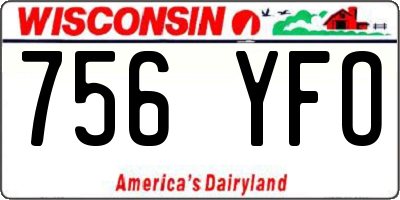 WI license plate 756YFO