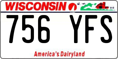 WI license plate 756YFS