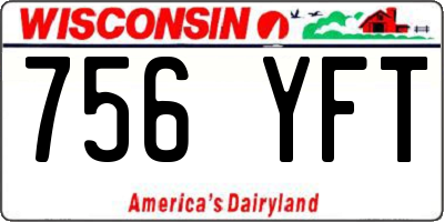 WI license plate 756YFT