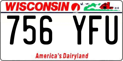 WI license plate 756YFU