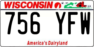 WI license plate 756YFW