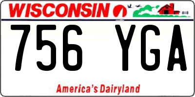WI license plate 756YGA