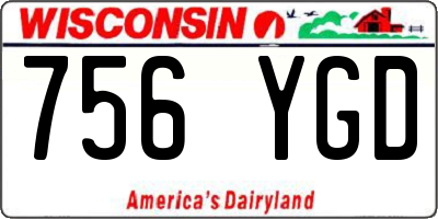 WI license plate 756YGD