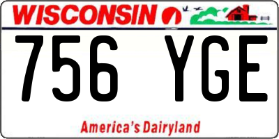 WI license plate 756YGE