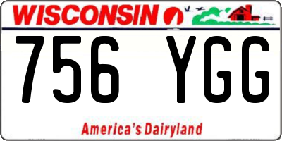 WI license plate 756YGG