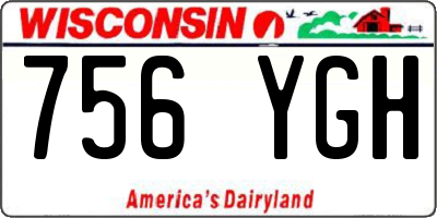 WI license plate 756YGH