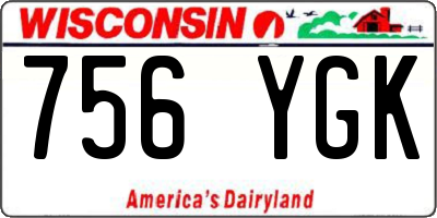 WI license plate 756YGK