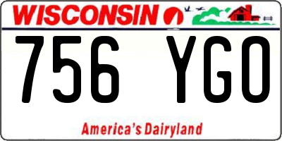WI license plate 756YGO