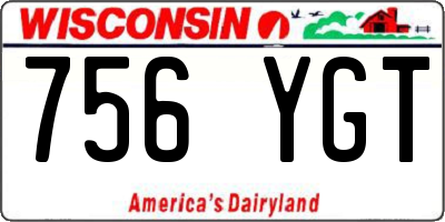 WI license plate 756YGT