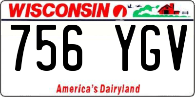 WI license plate 756YGV