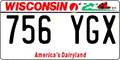 WI license plate 756YGX