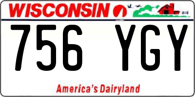 WI license plate 756YGY