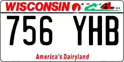 WI license plate 756YHB