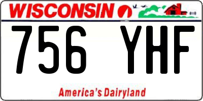 WI license plate 756YHF
