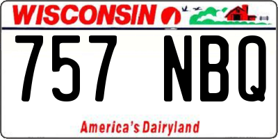WI license plate 757NBQ