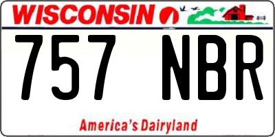 WI license plate 757NBR