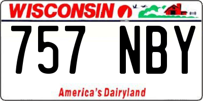 WI license plate 757NBY