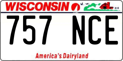 WI license plate 757NCE