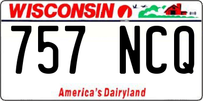 WI license plate 757NCQ