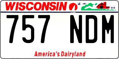 WI license plate 757NDM