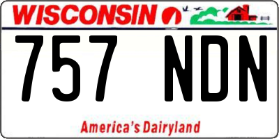 WI license plate 757NDN