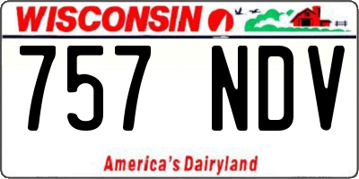 WI license plate 757NDV